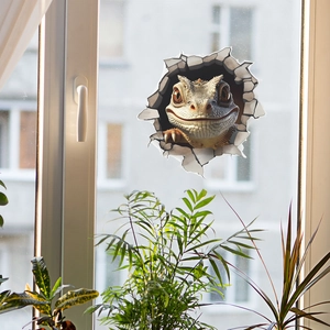 3D realistic lizard cracked wall sticker for glass windows decoration with stereo effect