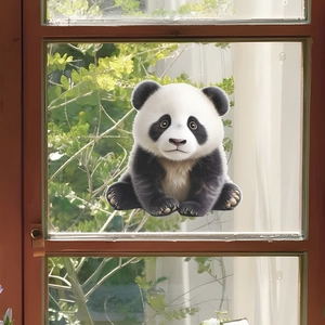 3D realistic red panda window decal sticker for home glass decoration and styling