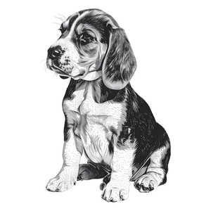 Sticker mural autocollant avec dessin de chiot pour décor de chambre et salon enfant