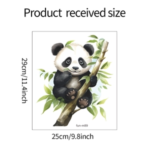 Spécifications de taille pour sticker mural panda mignon sur branche de bambou décor