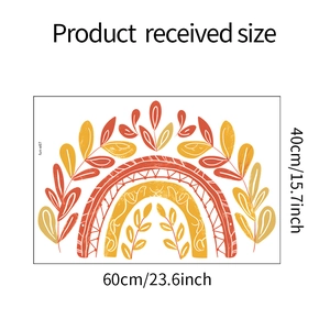 Detailed size specifications for cartoon leaf wall sticker measuring 60cm by 40cm