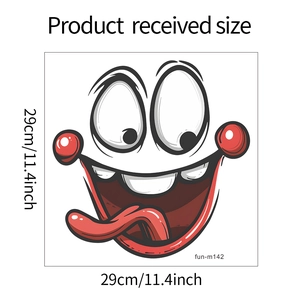Détails de l'autocollant WC clown avec dimensions 29cm et code produit m142 inclus