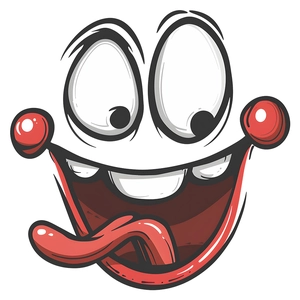 Sticker WC rigolo avec visage de dessin animé et gros nez pour décor de salle de bain