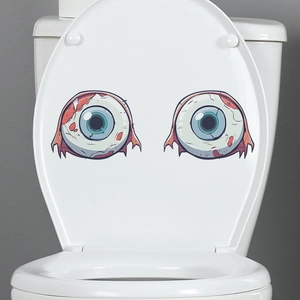 Halloween scary bloodshot eyeball wall stickers for bathroom toilet seat decoration
