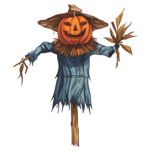Halloween pumpkin head scarecrow wall decal for glass window holiday background decoration