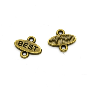 Vue macro détaillée de l'avant et de l'arrière des connecteurs BEST en bronze