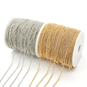 Iron DIY Jewelry Making Chain Bulk Dense Link Extender Chain For Necklaces Bracelets Accessories Electroplated Retro Metal Chain