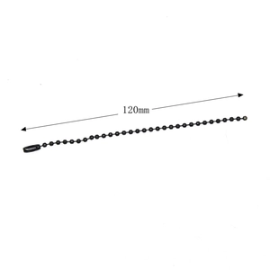 120mm black iron ball chain necklace with metal connector clasp for jewelry DIY