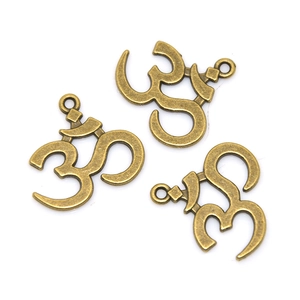 Ciondoli simbolo Om bronzo vintage per gioielli yoga fai da te collane e bracciali