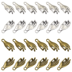 Vintage Zinc Alloy OK Gesture Hand Pendant Charms For Necklace Bracelet Earring Jewelry Making Antique Silver Bronze Crafts