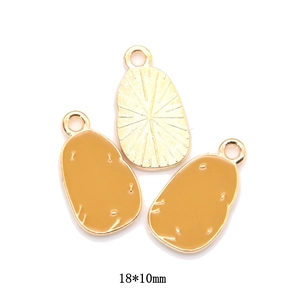 Potato shaped enamel alloy charms for DIY necklaces and bracelets in 18x10mm size