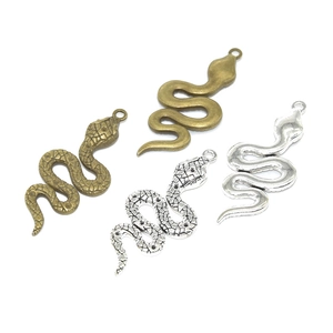 Vintage 3D slang hangers in brons en zilver voor doe-het-zelf sieraden maken