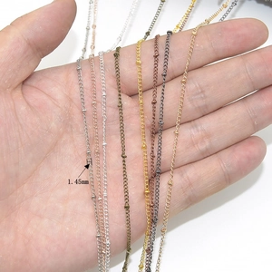 1.45mm metal ball chain accessory in various colors for DIY jewelry making