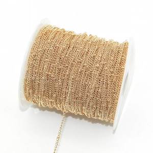 1.45mm golden satellite bead chain roll for DIY necklace and jewelry making components