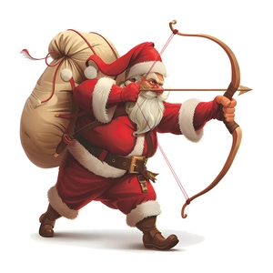 3D Santa Claus archery sticker for bathroom toilet home Christmas decoration