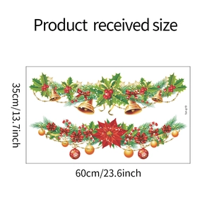 Specifiche dettagliate delle dimensioni per l'adesivo murale di Natale 60cm x 35cm