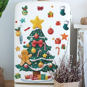 Set de imanes de árbol de Navidad y hombre de jengibre para decorar neveras