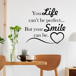 Inspirational English slogan wall sticker with heart design for modern home decor