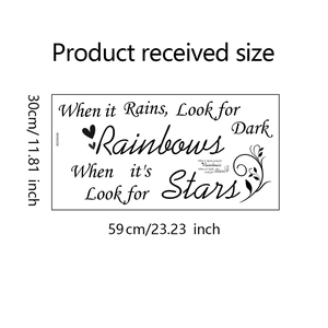 Detail view of WZ9046 wall sticker dimensions showing 59cm x 30cm layout size