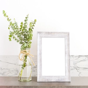 Self-adhesive white marble texture wall border sticker for minimalist home decor