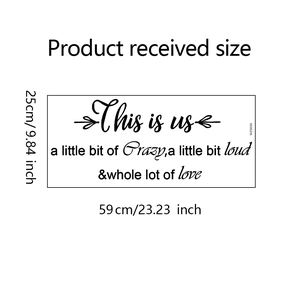 Detailed dimensions of WZ9056 wall sticker showing 25x59cm size layout for home decor
