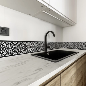 Modern irregular mandala tile sticker for bathroom and kitchen wall decoration