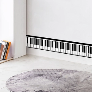 Creative piano key wall sticker for home living room and music room decoration