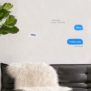 Creative iMessage style wall sticker with chat bubbles for modern home decor