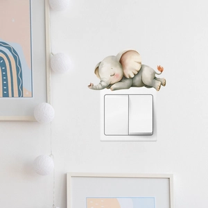 Adesivo murale a forma di elefantino per decorazione interruttori in cameretta bambini
