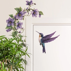 Creative morning glory and magpie wall decal for home and bathroom background decoration