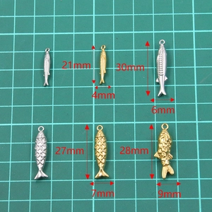 Fisch-Anhänger aus 304 Edelstahl in Gold und Silber für die DIY-Schmuckherstellung