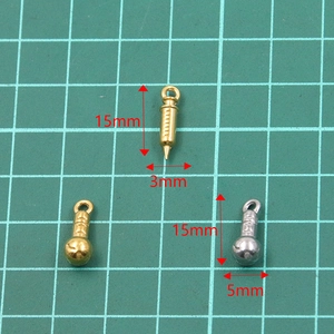 Goldene Edelstahl-Spritzen und Rundperlen-Anhänger für DIY-Schmuckherstellung und Zubehör