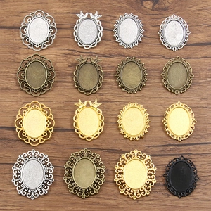 Sortierte ovale Legierung-Broschenfassungen 18x25mm für DIY Schmuckherstellung