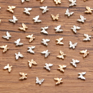 Colgantes de Mariposa de Metal Vintage con Diamantes de Imitación Aleación de Zinc DIY Nail Art Charms Accesorios para Joyería
