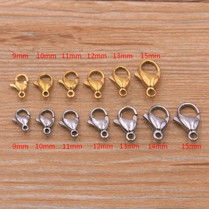 Chiusura Solo (Senza Catena) in Acciaio Inossidabile Placcato Oro Argento Chiusura Moschettone Creazione Gioielli DIY