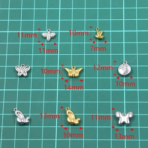 304 stainless steel gold plated animal charms for DIY jewelry making with dimensions