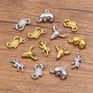 Dierlijke hangers van 304 roestvrij staal in goud en zilver voor doe-het-zelf sieraden