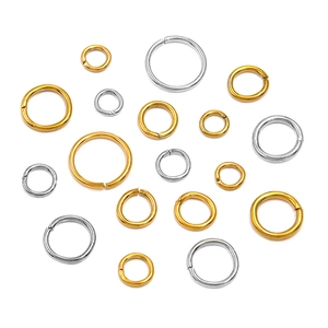 Anneaux de jonction en acier inoxydable plaqué or et argent pour bijoux DIY de 3 à 12mm