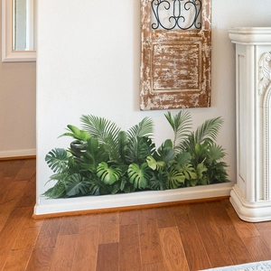 Stickers muraux feuilles de monstera et palmier pour décor créatif de chambre et salon