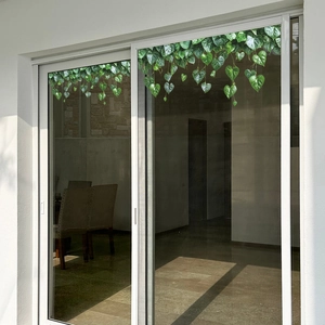 Realistic green ivy window stickers for home glass decoration with hanging plant design