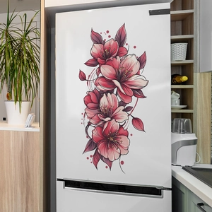 Modern cherry blossom flower wall stickers for home living room and kitchen decor