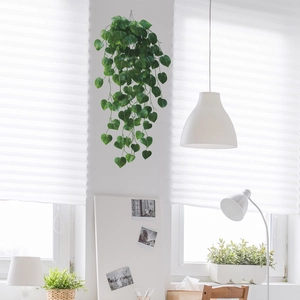 Hanging artificial ivy vine plants for wall decor with lush green realistic leaves