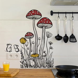 Cartoon mushroom and mouse wall stickers for bedroom and living room home decoration