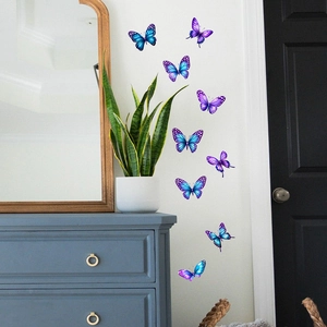 3D colorful butterfly wall stickers for bedroom and living room DIY home decoration