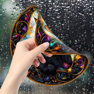 Pellicola statica decorativa per finestre con motivo floreale colorato stile vetrata