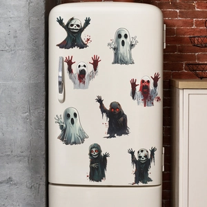 Halloween cartoon ghost and skull wall stickers set for living room home decor