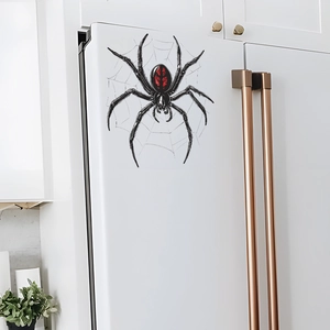 3D realistic black spider and web window sticker for Halloween home decoration