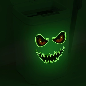Glow-in-the-dark Halloween spooky eyes and fangs wall stickers for home decoration