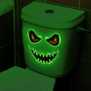 Luminous Halloween monster eye and teeth wall sticker for bedroom and home decor