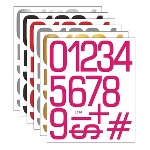 Moderni Adesivi Murali DIY in PVC Numeri Simboli Impermeabile Casa Camera Ufficio Decorazione Identificazione Set